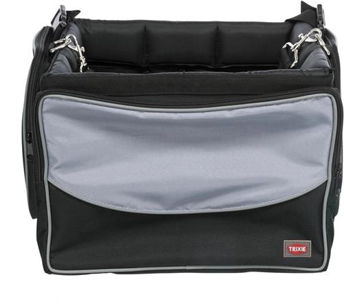 Trixie - Fietsmand voor aan Stuur - Nylon - Zwart/Grijs - 41X26X26 cm
