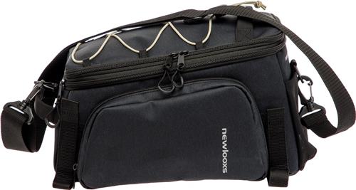 New Looxs ® Sports Trunkbag Riempjes - Bagagedragertas - Fietstas Enkel - Geschikt voor elke Bagagedrager - Waterdicht door Regenhoes (inclusief) - Vergrootbaar tot 29 L - Zwart