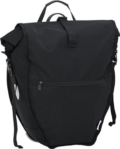 vidaXL - Fiets - Tas - voor - Pannier - Rack - 25 - L - Zwart - 32.5x17x57 - cm