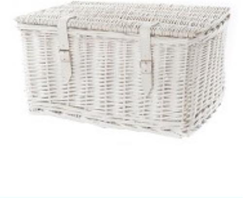 Falkx Fietsmand Riet Wit 42x36x26 cm. (Maat M)