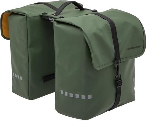 New Looxs Odense Double - Dubbele Fietstas - Geschikt voor Elektrische Fietsen - Afneembare Fietstas voor MIK Bagagedrager - Waterafstotend Polyester - 39 Liter - Groen