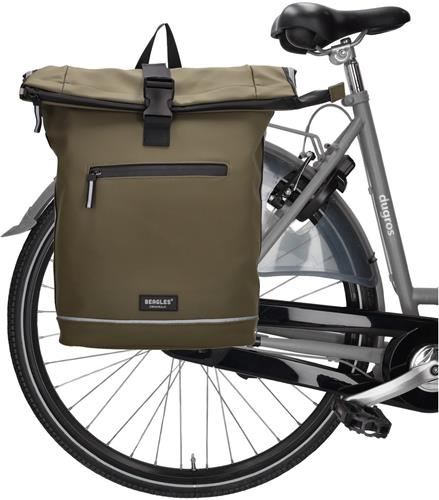 Beagles Originals Bicycle Fietstas Rugzak 15,6 inch Laptop Vak Waterdicht Weersbestendig - Olijfgroen