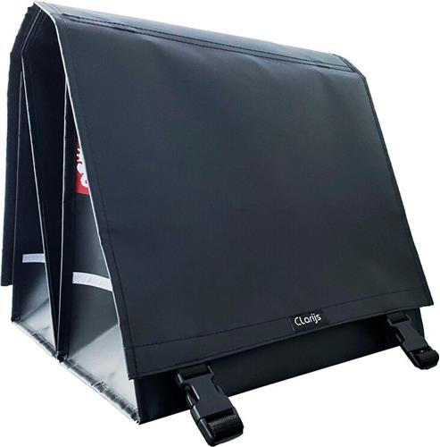 Clarijs fietstas dubbel XL PVC 46L matt zwart