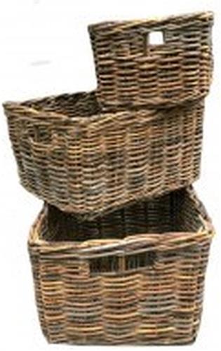 Dr Rieten v-drager mand 50x40x32 pit bruin