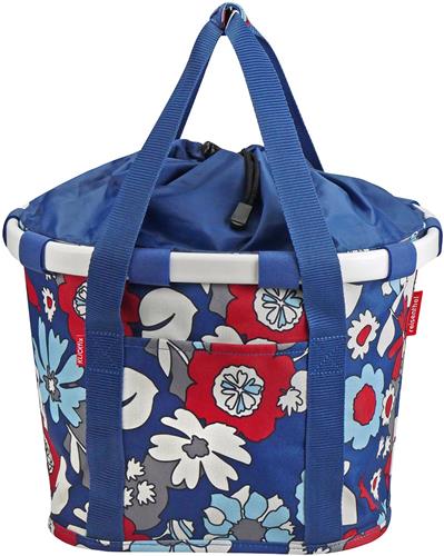 Fietsmand vooraan "Bike Basket" , indigo bloemist