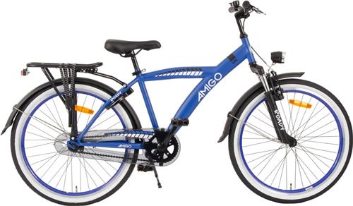 AMIGO Roady Jongensfiets 24 Inch - Kinderfiets voor 8 tot 12 Jaar - 115+ cm - Blauw
