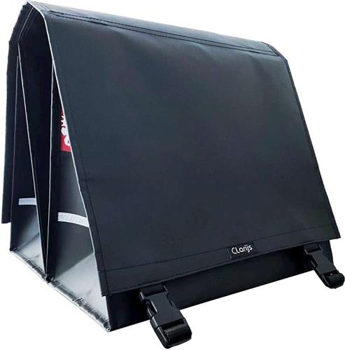 Clarijs Fietstas dubbel XL PVC 46L met uitsparing zwart