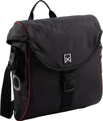Willex - Enkele Tas 300 - Zwart/Rood - Lichtgewicht - Met Schouderband - 12 liter