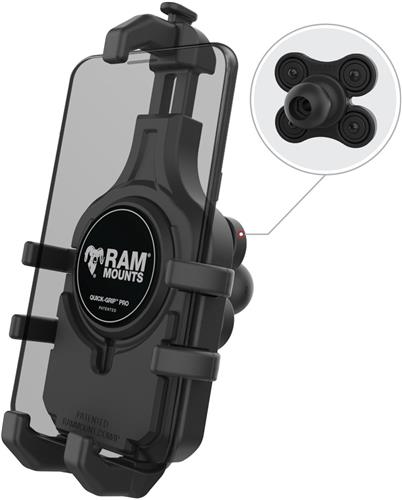 Quick-Grip Pro Telefoonhouder met Kogel en Trillingsdempers RAM-HOL-PD5BVU