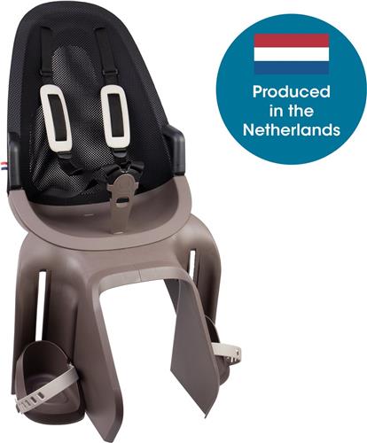 Qibbel Air Fietsstoeltje Achter Bagagedrager Bevestiging - Quick Connect - Fietszitje - Hazel Brown