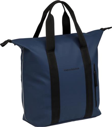 New Looxs ® Odense Kota - Enkele Fietstas voor Dames - Shopper met Rits - Pakaftas Enkel - Afneembare Boodschappentas - Stevig Tas met Haken - 24 Liter - Dark Blue