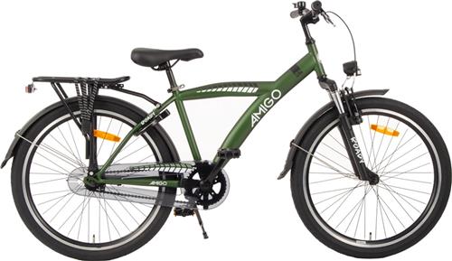 AMIGO Roady Jongensfiets 24 Inch - Kinderfiets voor 8 tot 12 Jaar - 115+ cm - Groen