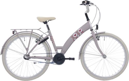 Bikefun Kinderfiets 24 Bike Fun Lots of Love met Nexus 3 versnellingen adobe roze