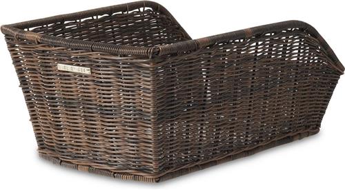 Basil Cento Rattan Look Fietsmand - Achter - Kunststof rotan - Bruin