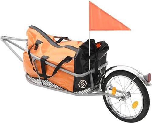 Equivera Fietskar Bagage - Max 30 KG Gewicht - Met Trekhaak - Afneembare bagagetas - Fietskar - Fietsaanhanger - Fietskarren