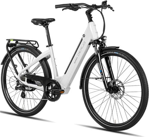 Deruiz E-bike Quartz 28 inch met lage instap-644Wh krachtige batterij-achterwielmotor-bereik tot 160 km, derailleurversnelling-schijfremmen-elektrische fiets met Bluetooth