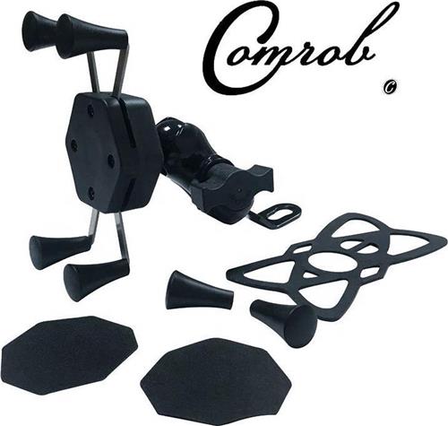 Comrob Universele Telefoonhouder Smartphonehouder Grip bevestiging op de achteruitkijkspiegel motor ook voor Elektrische Fiets en scooter