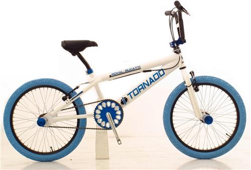 Freestyle BMX 20" Royal-Bugatti  - wit met blauwe banden