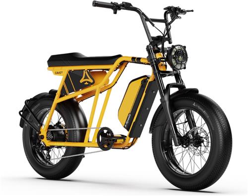 A-Spadz CAVET Air Elektrische Fatbike - 20 Inch - 250W Motor - 7 Versnellingen - 100 km Actieradius - Hydraulische Schijfremmen - Geel