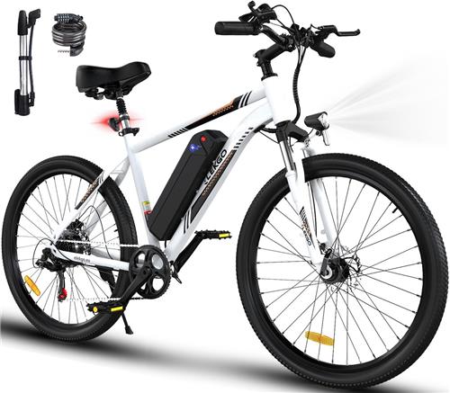 ELEKGO Elektrische Fiets EG15 - 26 Inch City Commuter EBike met Afneembare 36V 12Ah Lithium Batterij - Mountain E-Bike met 250W Motor - 7 Versnellingen - IP54 Waterdicht
