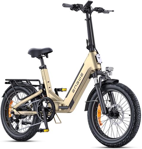 ENGWE L20 3.0 Boost Elektrische fiets - Actieradius 135km - Verwijderbare batterij 48V13.5Ah - Motor 250W - Shimano 7 versnellingen - Hydraulische schijfremmen - 20 Inch Commuter E-Bike - Fatbike - Goud