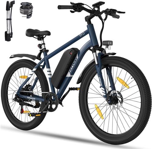 Hitway Elektrische Fiets BK15 | E-bike met Afneembare Accu | 26 Inch | 250W Motor | 12Ah | Blauw