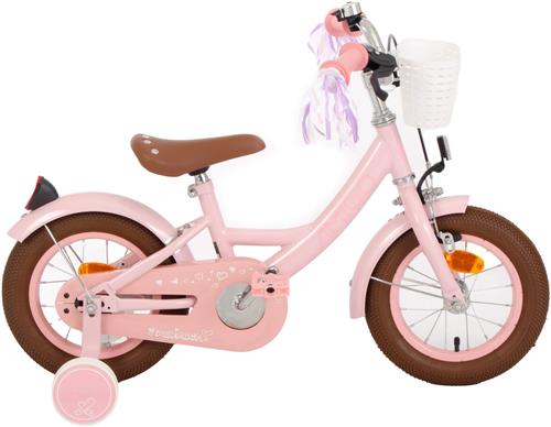 AMIGO Perfect Meisjesfiets - Kinderfiets voor Meisjes - 12 Inch 21 cm - Terugtraprem - Roze