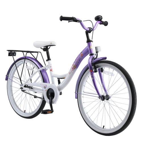 Bikestar kinderfiets Classic 24 inch lila/wit
