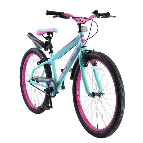 Bikestar kinderfiets Urban Jungle 24 inch turquoise/paars