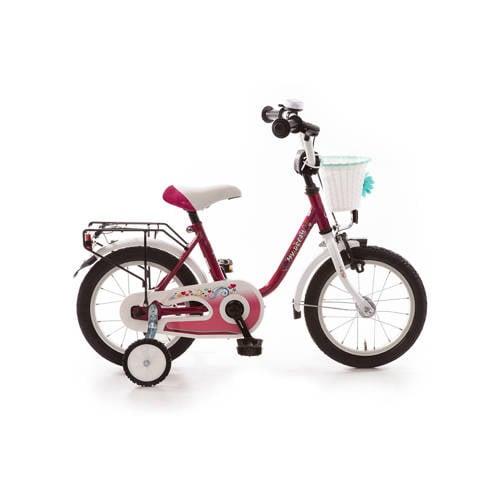 My Dream kinderfiets 14 inch purper/wit met mand