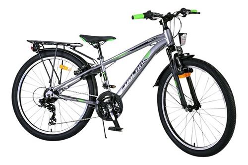 Volare Cross Kinderfiets - Jongens - 24 inch - Grijs - 18 versnellingen - Twee handremmen