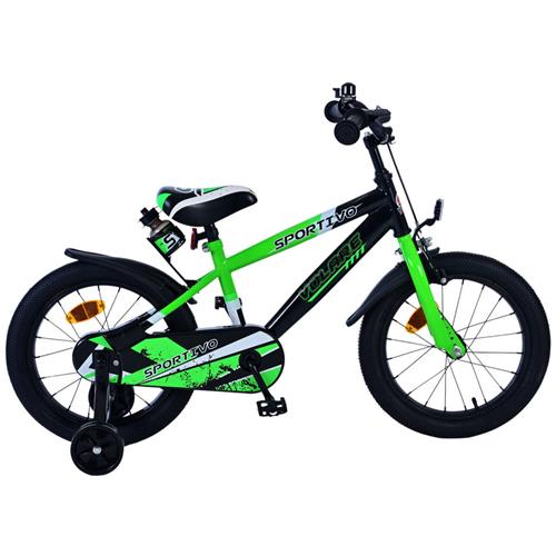Volare Sportivo Kinderfiets - Jongens - 16 inch - Groen Zwart