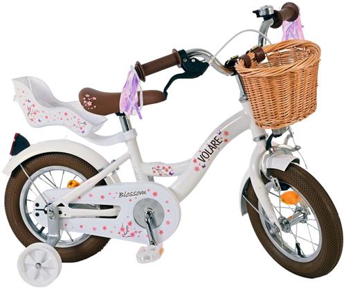 Volare Blossom Kinderfiets - Meisjes - 14 inch - Wit