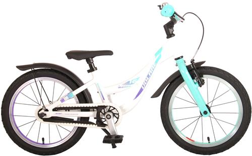 Volare Glamour Kinderfiets - Meisjes - 16 inch - Wit/Mint Groen - Prime Collection