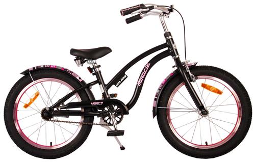 Volare Miracle Cruiser Kinderfiets - Meisjes - 18 inch - Mat Zwart - Prime Collection