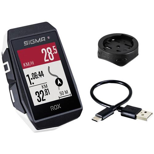 GPS Fietscomputer Sigma ROX 11.1 EVO GPS met standaard stuurhouder - wit