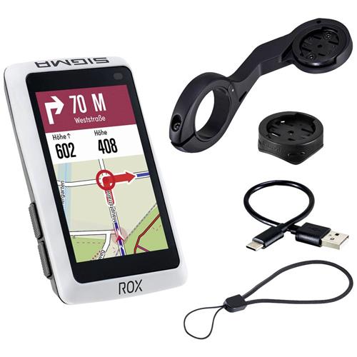 Sigma ROX 12.1 Evo GPS Fietscomputer - White - long Butler GPS out-front houder