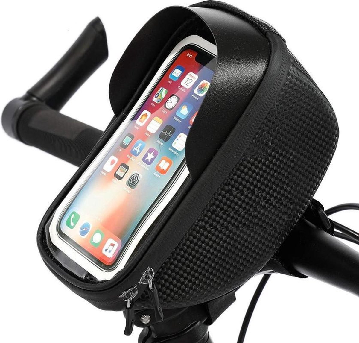 Telefoonhouder Fiets Waterdicht - GSM Houder Fiets - Universeel Voor Fiets Scooter Motor 360 Draaibaar Voor Smartphones Tot 7 Inch 224391 Telefoonhouder Fiets Waterdicht - GSM Houder Fiets - Universeel Voor Fiets Scooter Motor 360 Draaibaar Voor Smartphones Tot 7 Inch 224391